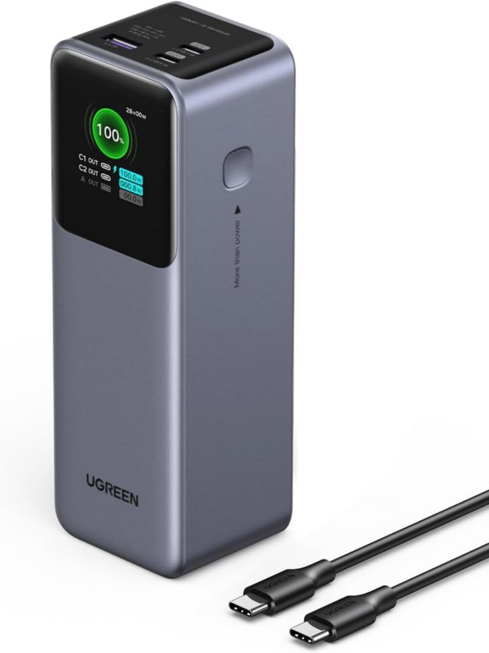 UGREEN Nexode 25000mAh 200W PD 3.1 TFT 3-Port Power Bank